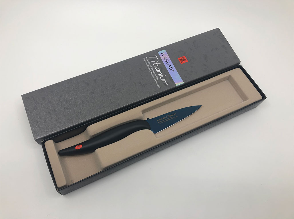 霞KASUMIチタンコーティングフルーツナイフ（ブルー） | 刃物の伍煌
